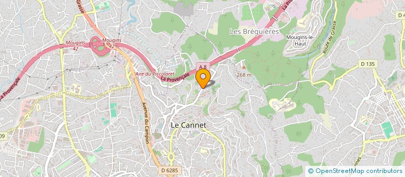 localisation de l'entreprise LGG INVEST à LE CANNET