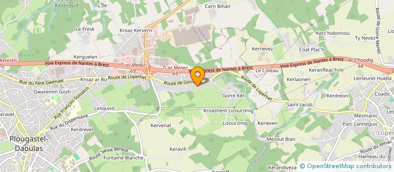 localisation de l'entreprise LGI  PLOUGASTEL-DAOULAS