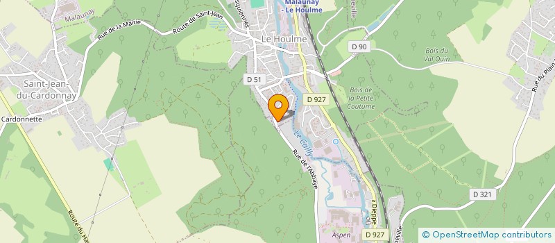 localisation de l'entreprise LGL MENUISERIES à MALAUNAY