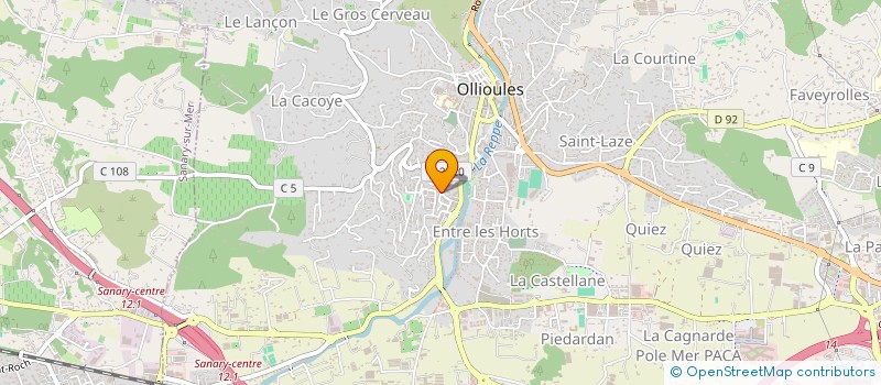 localisation de l'entreprise LGPM à OLLIOULES