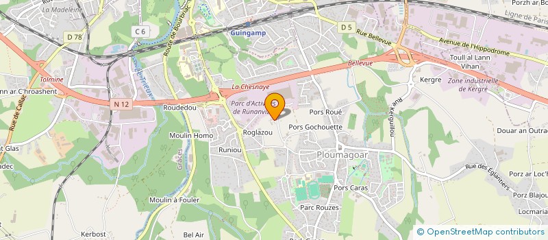 localisation de l'entreprise LGTG-LE GAULOIS TRAITEUR GUINGAMPAIS  PLOUMAGOAR