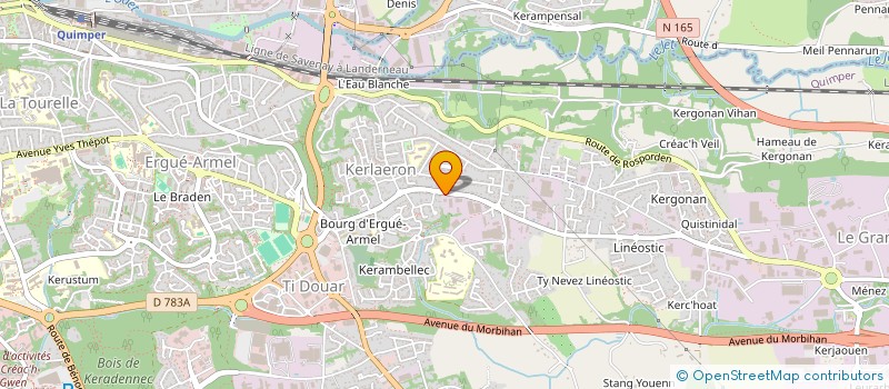 localisation de l'entreprise LH AUTO 29 à QUIMPER
