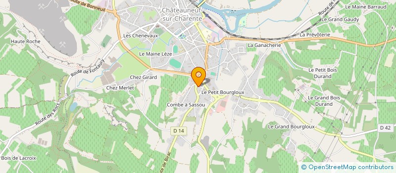 localisation de l'entreprise LH AUTO CONTROLE à CHATEAUNEUF-SUR-CHARENTE