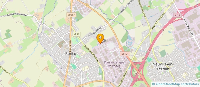 localisation de l'entreprise LH CAPITAL  RONCQ