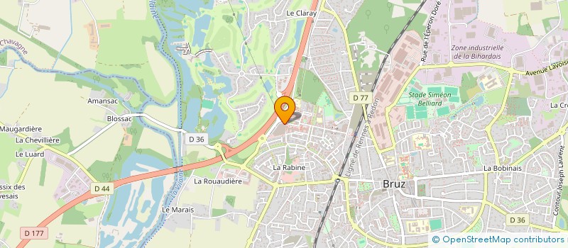 localisation de l'entreprise LH COIFFURE  BRUZ