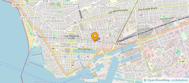 localisation de l'entreprise LH COMMUNICATION  LE HAVRE