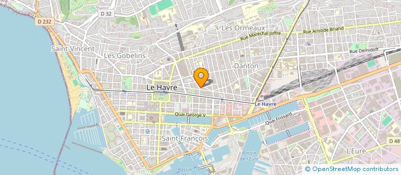 localisation de l'entreprise LH COMMUNICATION à LE HAVRE