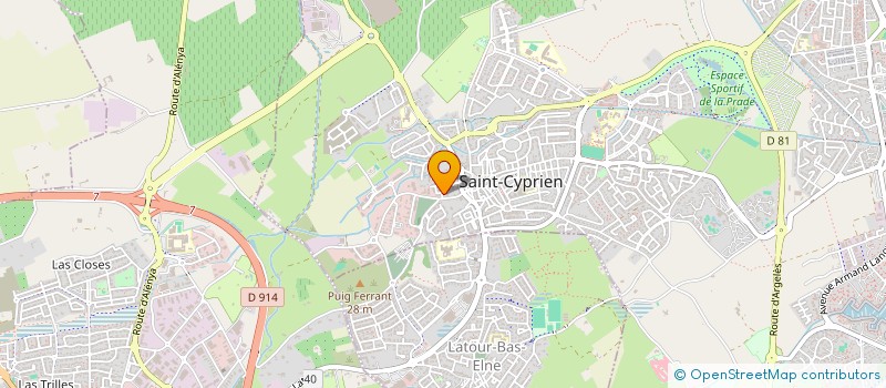 localisation de l'entreprise LH ELEC à SAINT-CYPRIEN