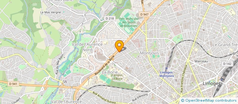 localisation de l'entreprise LH IMMOBILIER à LIMOGES