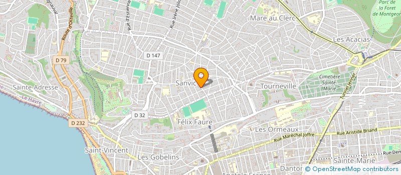 localisation de l'entreprise LH OUEST SANTE à LE HAVRE