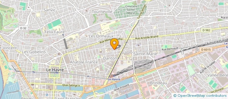 localisation de l'entreprise LH PEINTURE à LE HAVRE