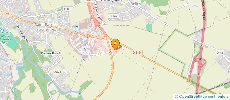 localisation de l'entreprise LH SERVICES à SAINT-PARRES-AUX-TERTRES