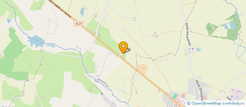 localisation de l'entreprise LH TP  ARQUENAY