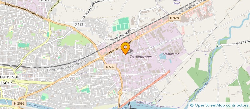 localisation de l'entreprise LHA  ROMANS-SUR-ISERE