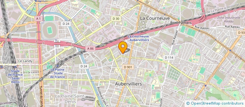 localisation de l'entreprise LHARA à LA COURNEUVE