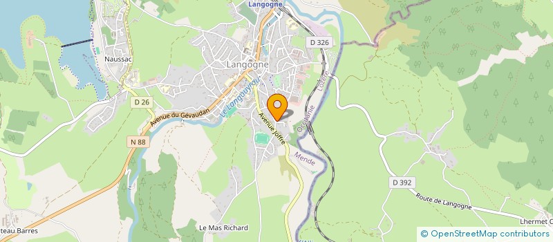 localisation de l'entreprise LHERMET MENUISERIE à LANGOGNE