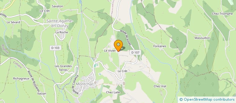 localisation de l'entreprise LHERMET PAYSAGE  MONTCHAL