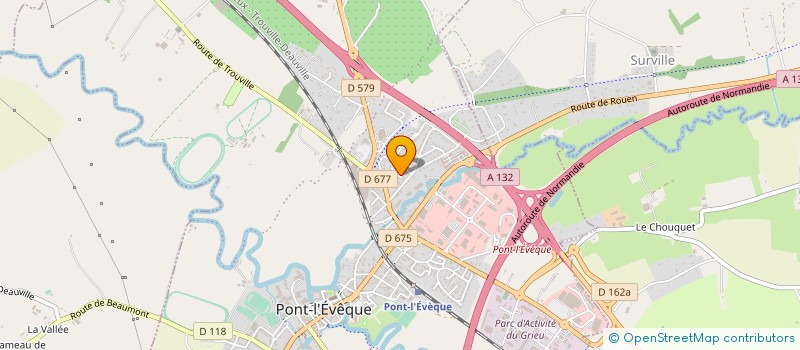 localisation de l'entreprise LHERONDEL SPORT AUTO  PONT L'EVEQUE