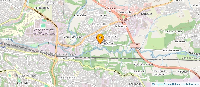 localisation de l'entreprise LHG à ERGUE-GABERIC