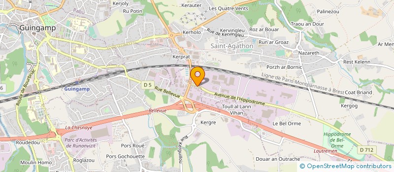 localisation de l'entreprise LHG  PLOUMAGOAR