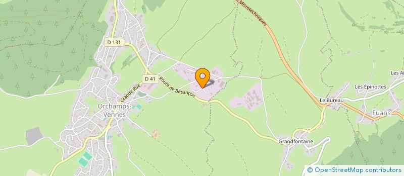localisation de l'entreprise LHK POLISSAGE à ORCHAMPS-VENNES
