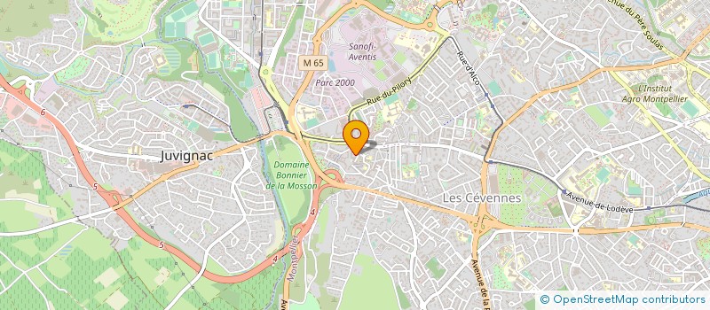 localisation de l'entreprise LHL TRANSPORT à MONTPELLIER