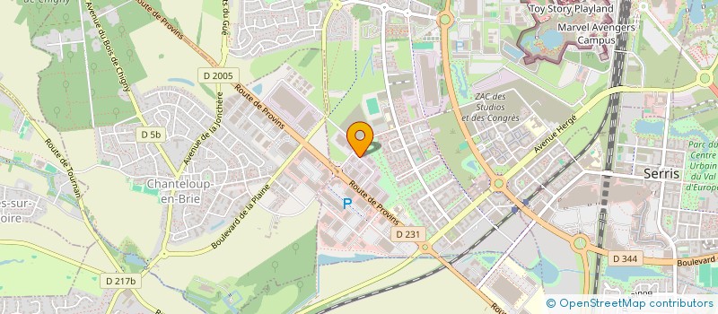 localisation de l'entreprise LHM CHELLES  MONTEVRAIN