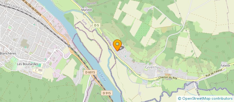 localisation de l'entreprise LHM LA MAISON BLEUE  GIVERNY