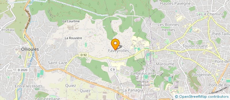 localisation de l'entreprise LHND  OLLIOULES