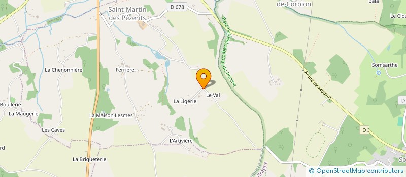 localisation de l'entreprise LHOMER à SAINT-MARTIN-DES-PEZERITS