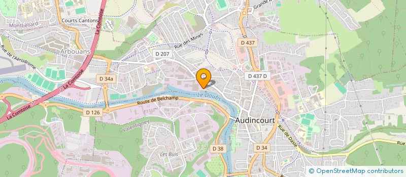 localisation de l'entreprise LHOTEL INVEST  AUDINCOURT