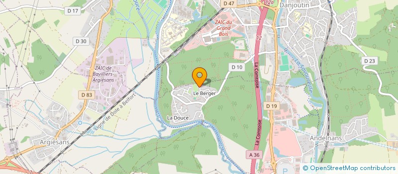 localisation de l'entreprise LHUILLIER à ANDELNANS
