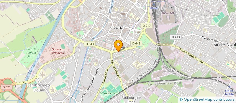 localisation de l'entreprise LI-BERTY à DOUAI