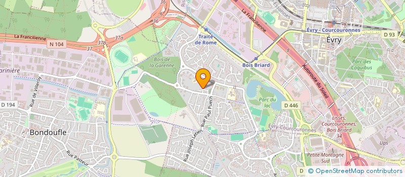 localisation de l'entreprise LI HUANG à EVRY-COURCOURONNES
