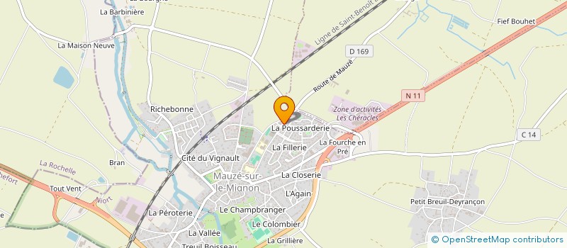 localisation de l'entreprise LI.RA.CO.  MAUZE-SUR-LE-MIGNON