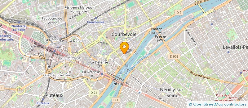 localisation de l'entreprise LI VTC TRANSPORT  COURBEVOIE
