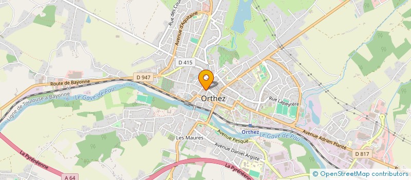 localisation de l'entreprise LIANTS ROUTIERS ET PRODUITS D'AQUITAINE à ORTHEZ