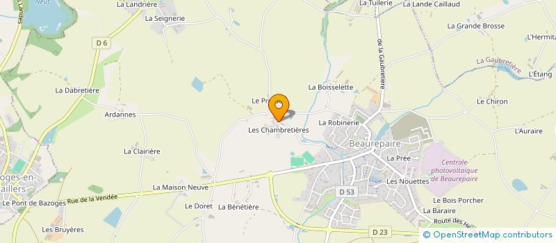 localisation de l'entreprise LIARD à BEAUREPAIRE