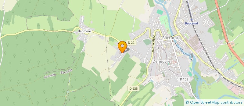 localisation de l'entreprise LIBAIRE INDUSTRIE  BACCARAT