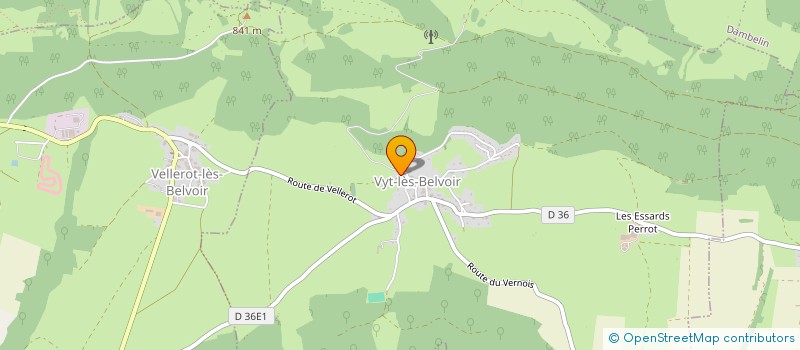 localisation de l'entreprise LIBELLULES EN EVEIL  VYT-LES-BELVOIR