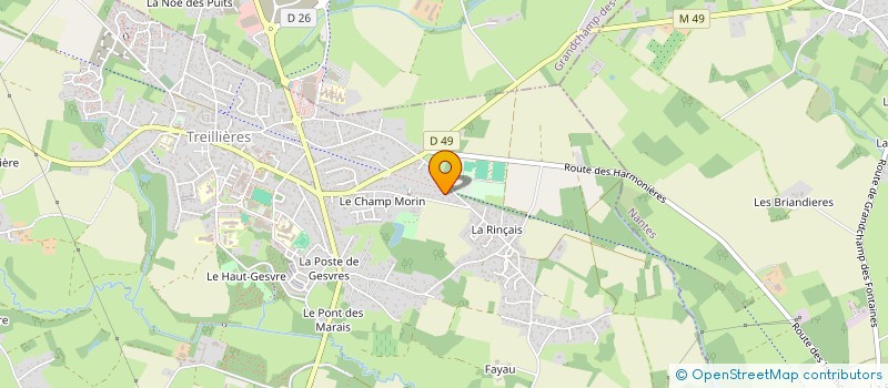 localisation de l'entreprise LIBELLULEX2  TREILLIERES