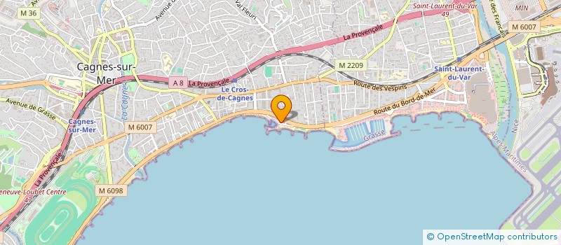 localisation de l'entreprise LIBERATION-BORRIGLIONE à CAGNES SUR MER