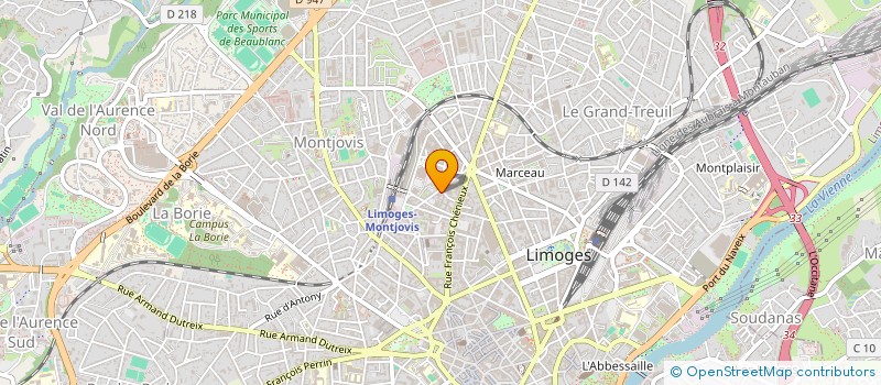 localisation de l'entreprise LIBERTE à LIMOGES