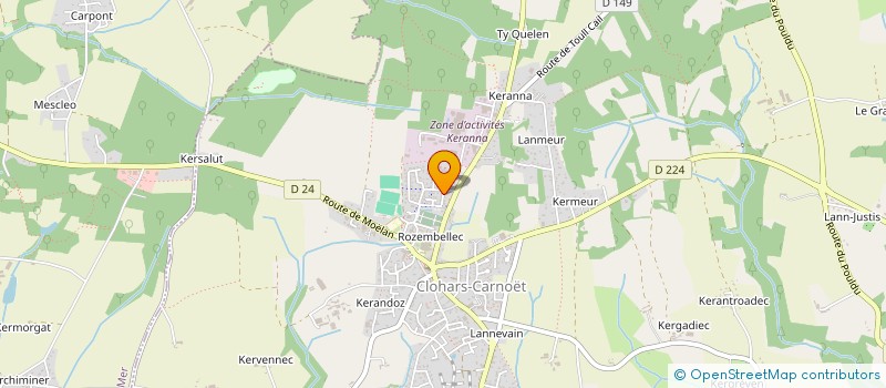 localisation de l'entreprise LIBERTY 2014 AGGI  CLOHARS-CARNOET