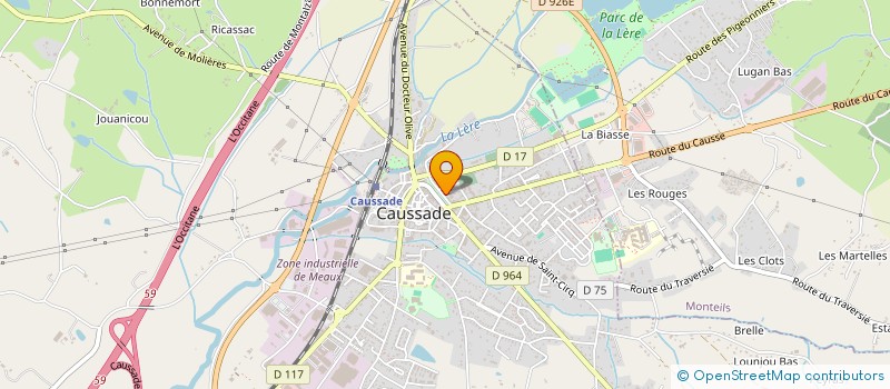 localisation de l'entreprise LIBERTY AUTO  CAUSSADE