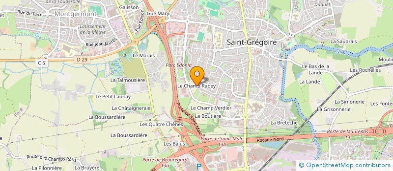 localisation de l'entreprise LIBERTY SPORT  SAINT-GREGOIRE