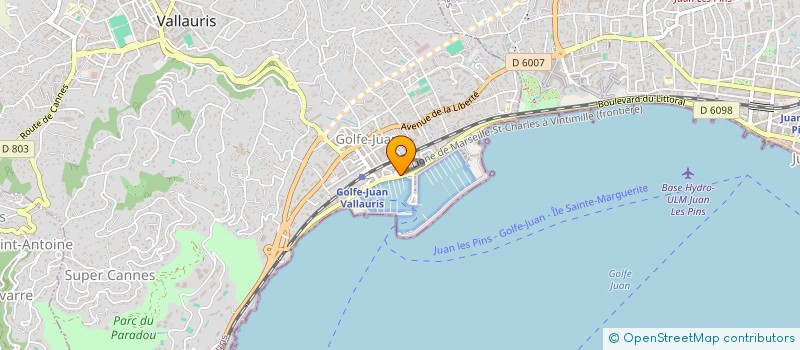 localisation de l'entreprise LIBERTY SUN DIVING  VALLAURIS