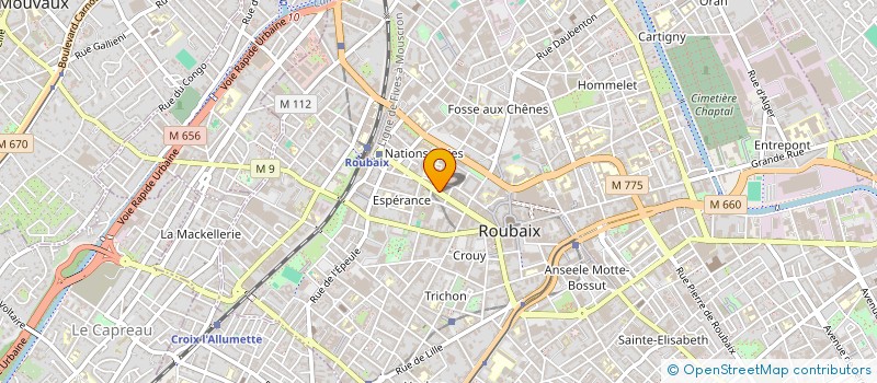 localisation de l'entreprise LIBRAIRIE COMBO  ROUBAIX