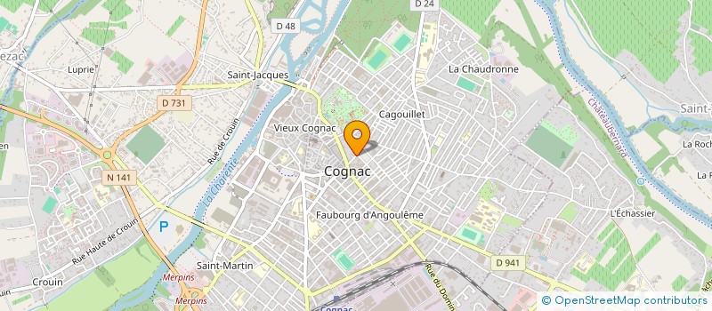 localisation de l'entreprise LIBRAIRIE COOP LE TEXTE LIBRE à COGNAC