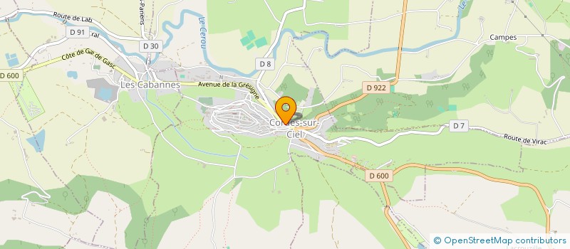 localisation de l'entreprise LIBRAIRIE DU VENT DANS LES PLUMES  CORDES-SUR-CIEL